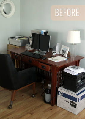 Le bureau homemade by Ikea d'Heather de The Lovely Cupboard