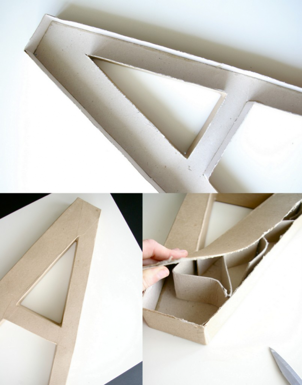 DIY | De grandes lettres lumineuses...en carton !