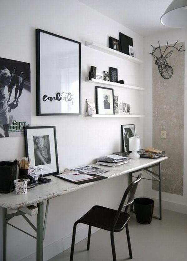 Idées déco : 10 bureaux minimalistes en noir et blanc | www.decocrush.fr