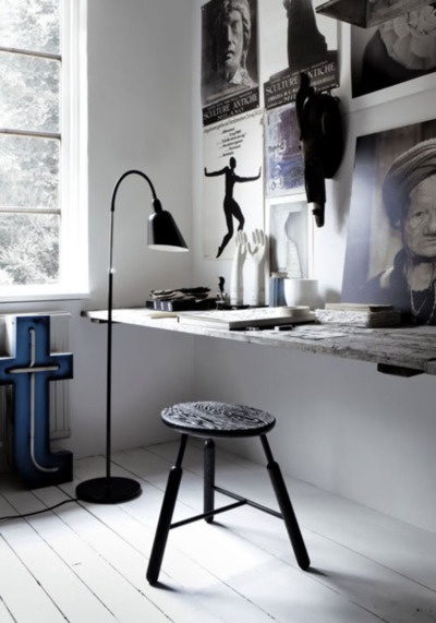 Idées déco : 10 bureaux minimalistes en noir et blanc | www.decocrush.fr