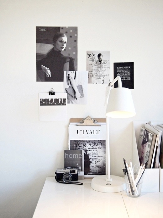 Idées déco : 10 bureaux minimalistes en noir et blanc | www.decocrush.fr