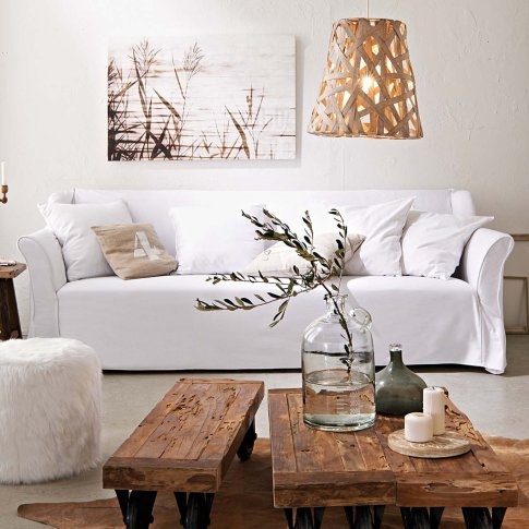 Astuces déco : housses de canapé pour style scandinave cozy... | www.decocrush.fr