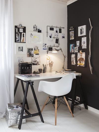 10 bureaux scandinaves en noir et blanc | www.decocrush.fr