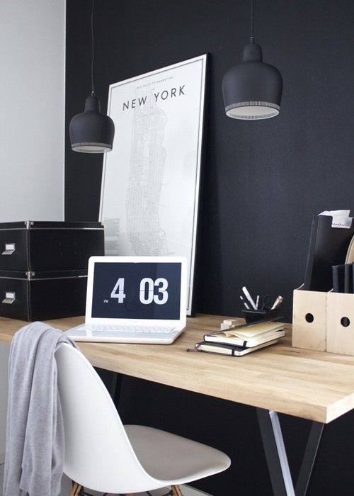 10 bureaux scandinaves en noir et blanc | www.decocrush.fr
