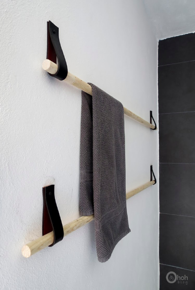 DIY | Des portes-serviettes design avec une vieille ceinture | www.decocrush.fr - @decocrush