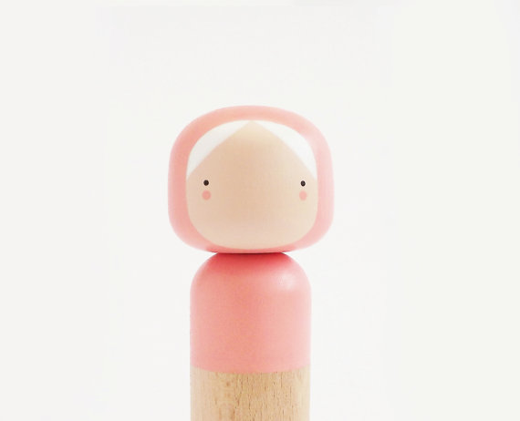 Poupee kokeshi rose