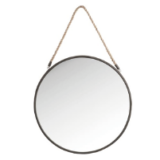 Miroir rond avec corde style nautique